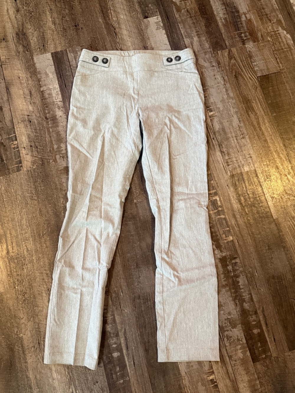 Joe Benbasset Tan Straight-Leg Pants with Button Detail
